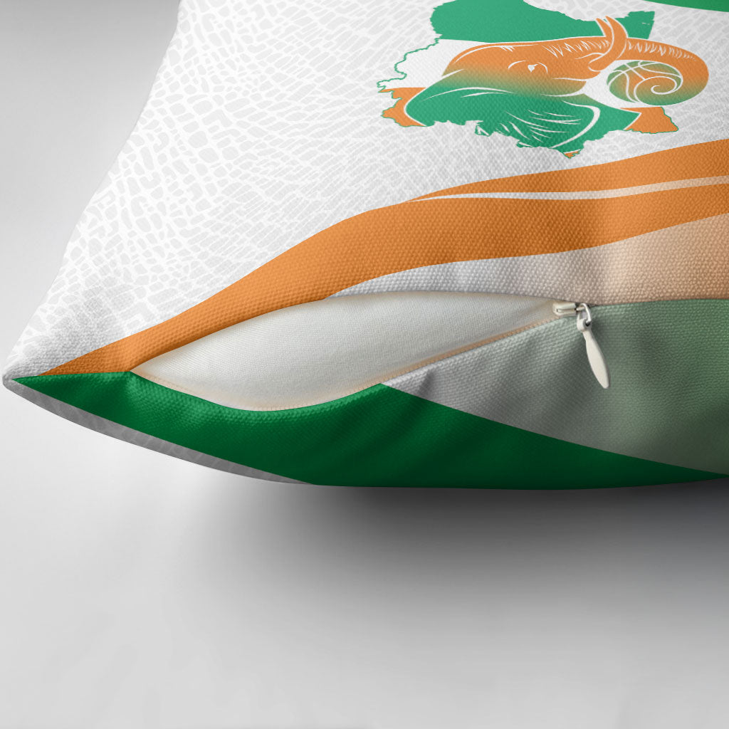 Ivory Coast Basketball Custom Pillow Cover 2026 Allez Les Elephants