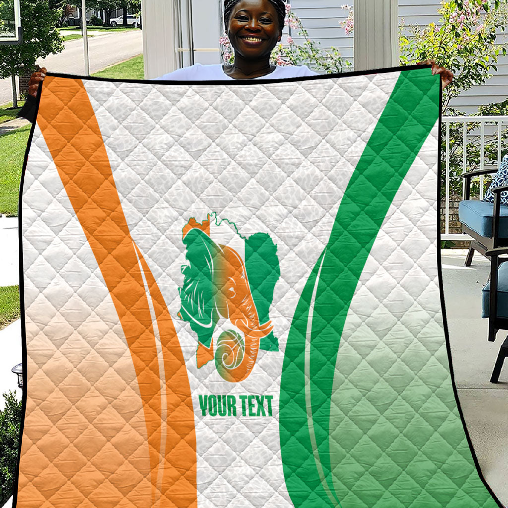Ivory Coast Basketball Custom Quilt 2026 Allez Les Elephants