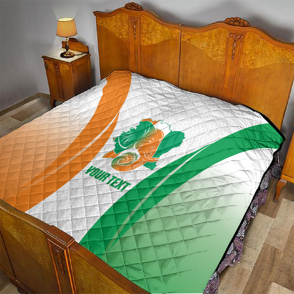 Ivory Coast Basketball Custom Quilt 2026 Allez Les Elephants