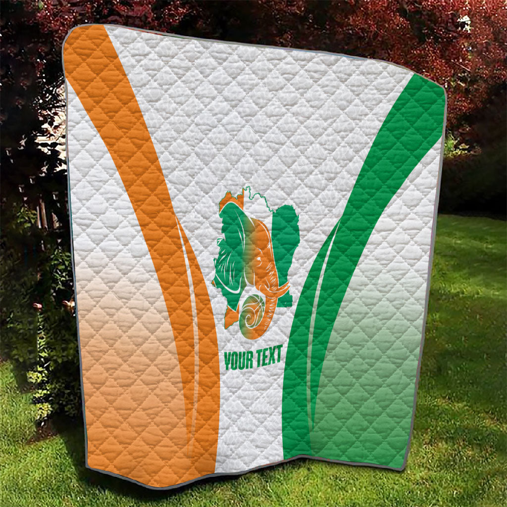Ivory Coast Basketball Custom Quilt 2026 Allez Les Elephants