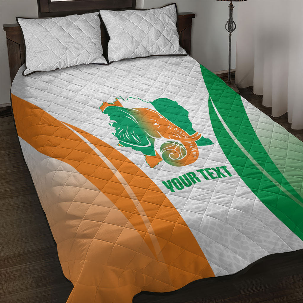 Ivory Coast Basketball Custom Quilt Bed Set 2026 Allez Les Elephants