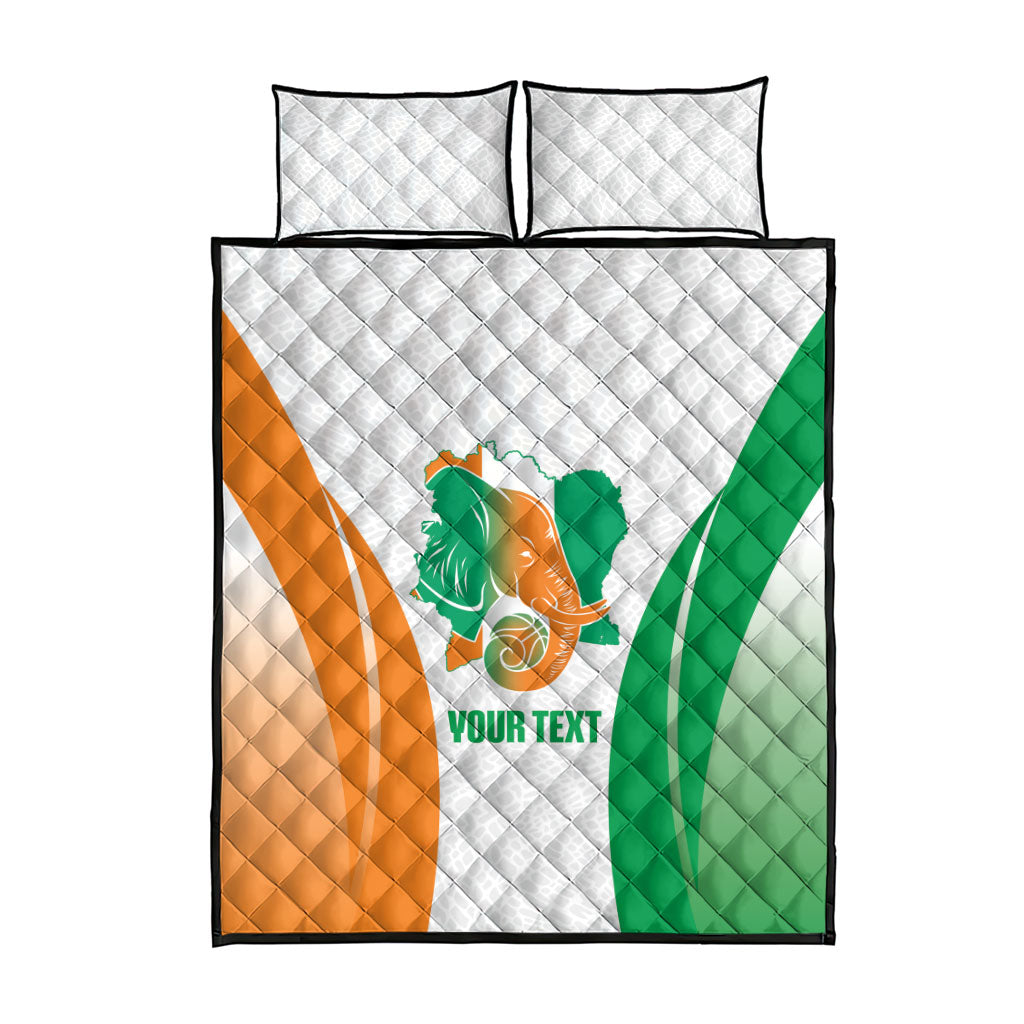 Ivory Coast Basketball Custom Quilt Bed Set 2026 Allez Les Elephants