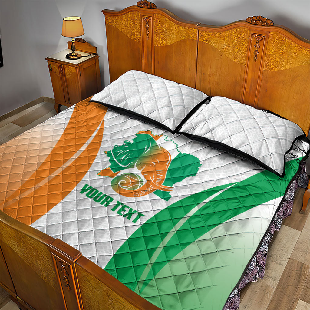 Ivory Coast Basketball Custom Quilt Bed Set 2026 Allez Les Elephants