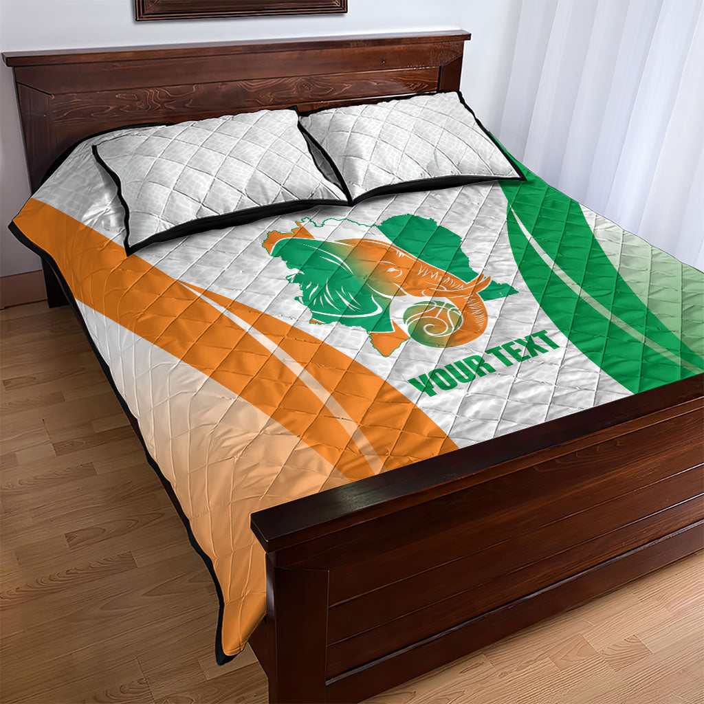 Ivory Coast Basketball Custom Quilt Bed Set 2026 Allez Les Elephants
