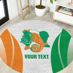 Ivory Coast Basketball Custom Round Carpet 2026 Allez Les Elephants