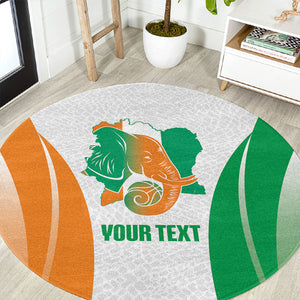 Ivory Coast Basketball Custom Round Carpet 2026 Allez Les Elephants