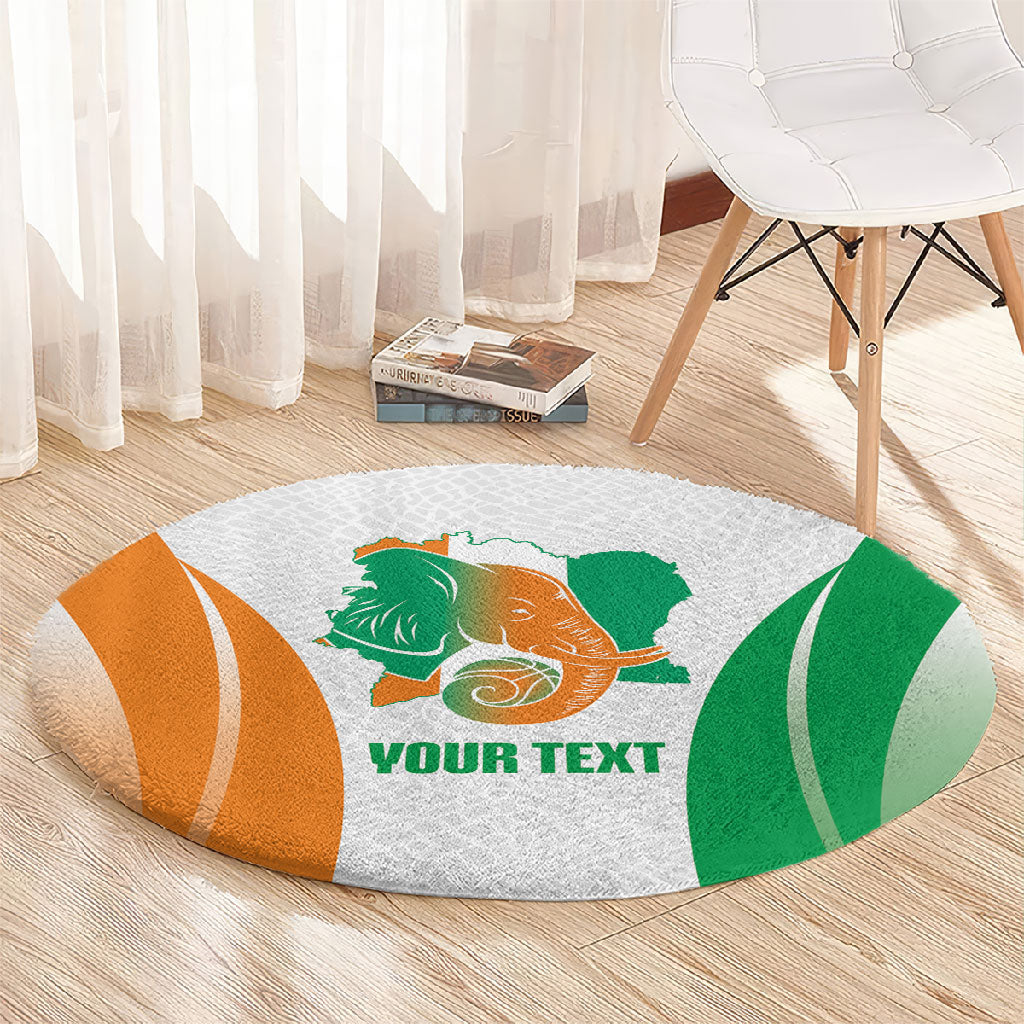 Ivory Coast Basketball Custom Round Carpet 2026 Allez Les Elephants