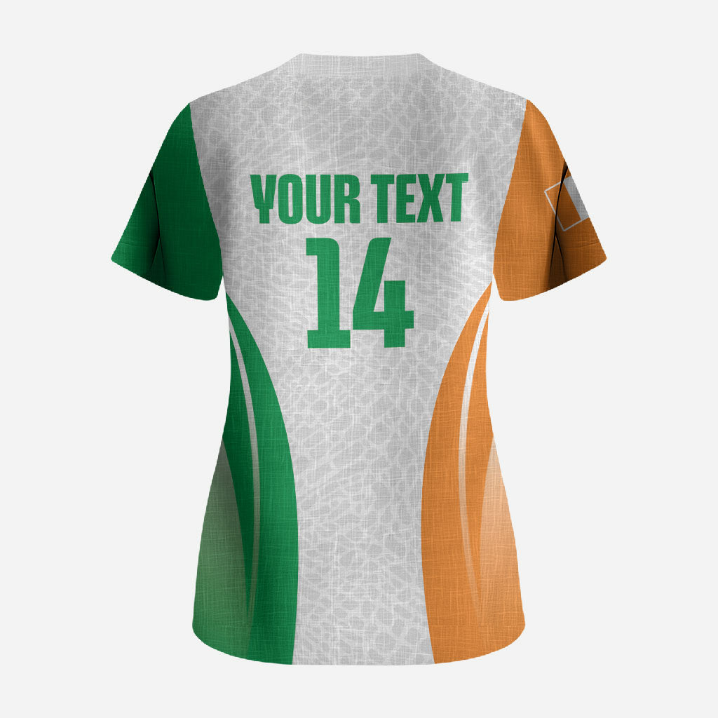 Ivory Coast Basketball Custom Scrub Top 2026 Allez Les Elephants