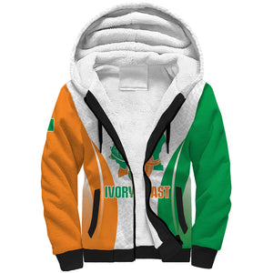 Ivory Coast Basketball Custom Sherpa Hoodie 2026 Allez Les Elephants