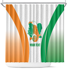 Ivory Coast Basketball Custom Shower Curtain 2026 Allez Les Elephants