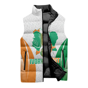 Ivory Coast Basketball Custom Sleeveless Puffer Jacket 2026 Allez Les Elephants