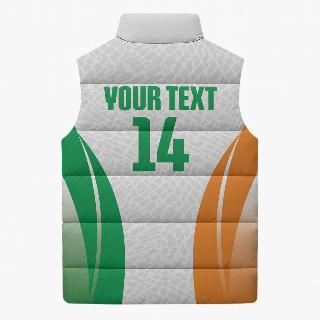 Ivory Coast Basketball Custom Sleeveless Puffer Jacket 2026 Allez Les Elephants