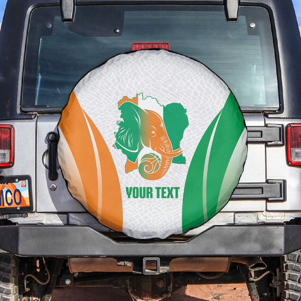 Ivory Coast Basketball Custom Spare Tire Cover 2026 Allez Les Elephants