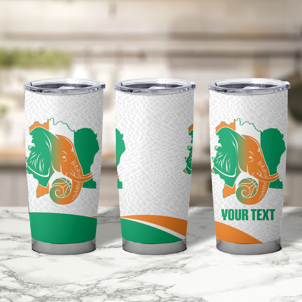 Ivory Coast Basketball Custom Tumbler Cup 2026 Allez Les Elephants