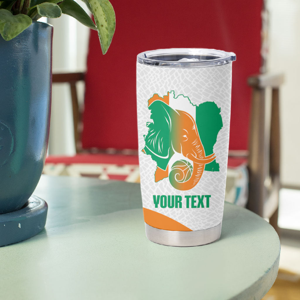 Ivory Coast Basketball Custom Tumbler Cup 2026 Allez Les Elephants