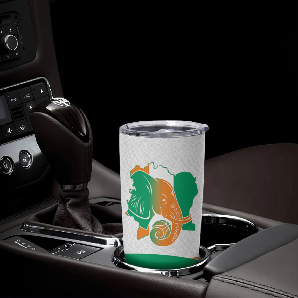 Ivory Coast Basketball Custom Tumbler Cup 2026 Allez Les Elephants