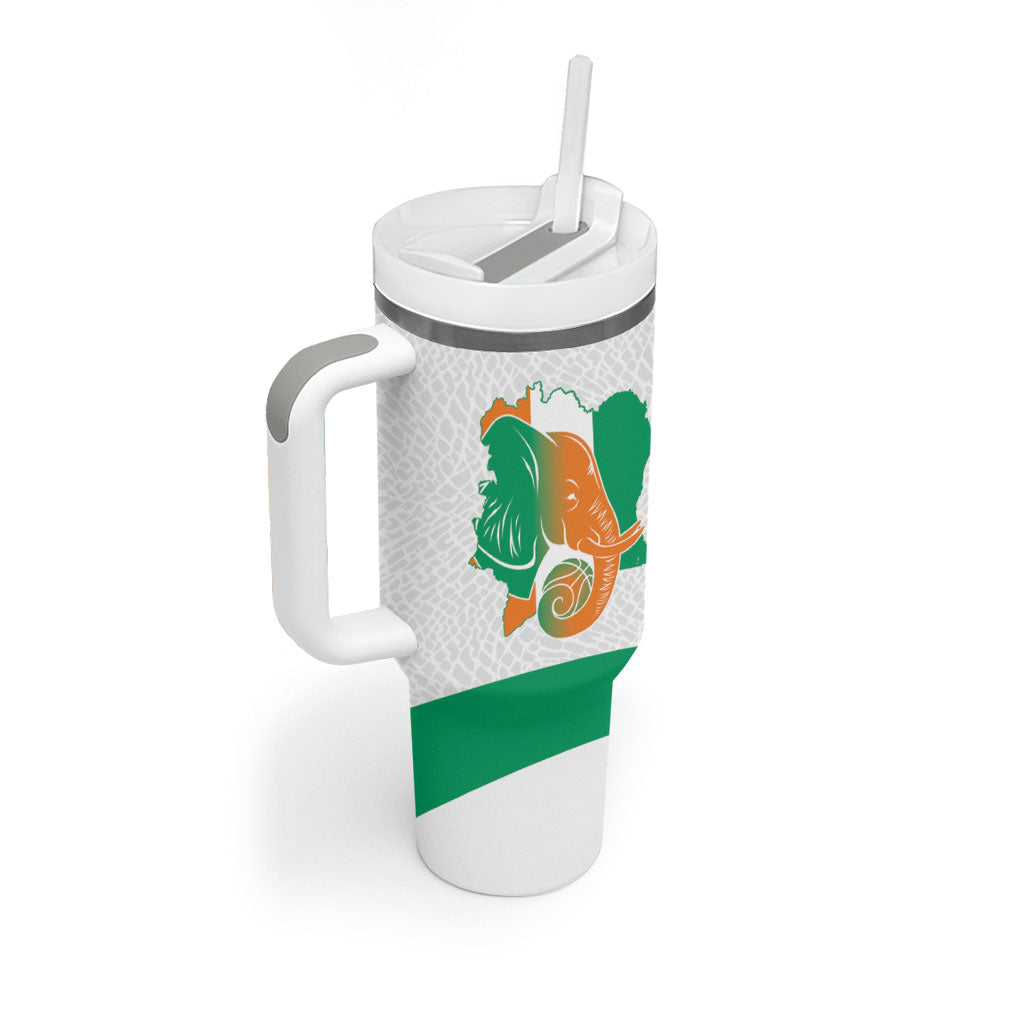 Ivory Coast Basketball Custom Tumbler With Handle 2026 Allez Les Elephants