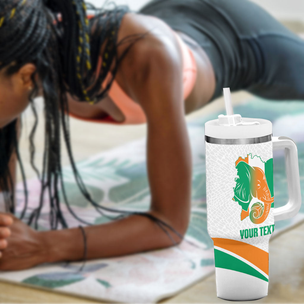 Ivory Coast Basketball Custom Tumbler With Handle 2026 Allez Les Elephants