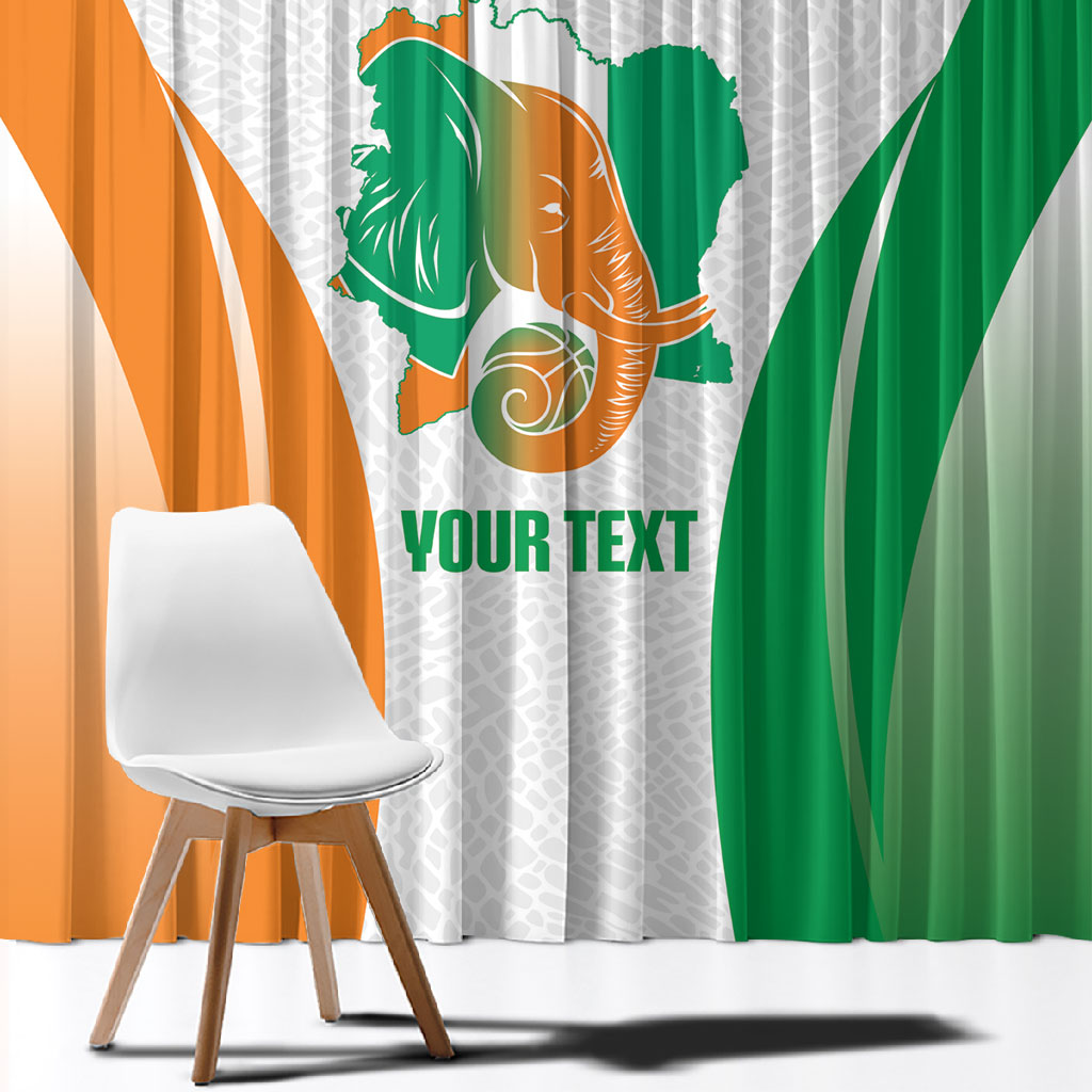 Ivory Coast Basketball Custom Window Curtain 2026 Allez Les Elephants