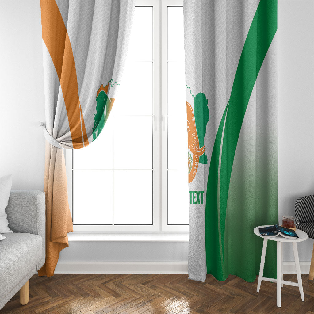Ivory Coast Basketball Custom Window Curtain 2026 Allez Les Elephants