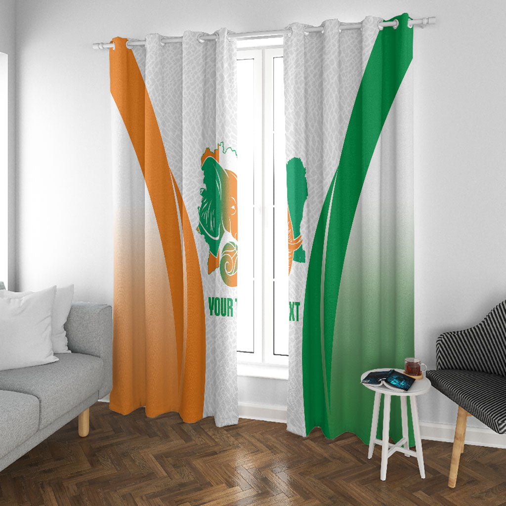 Ivory Coast Basketball Custom Window Curtain 2026 Allez Les Elephants