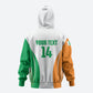 Ivory Coast Basketball Custom Zip Hoodie 2026 Allez Les Elephants