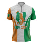Ivory Coast Basketball Custom Zipper Polo Shirt 2026 Allez Les Elephants