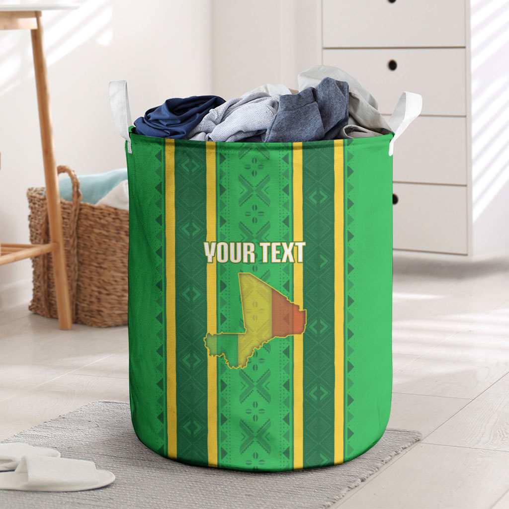 Mali Basketball Custom Laundry Basket Mud Cloth Bogolan Pattern