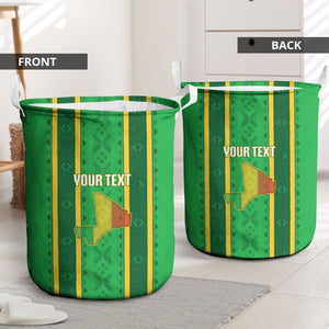 Mali Basketball Custom Laundry Basket Mud Cloth Bogolan Pattern