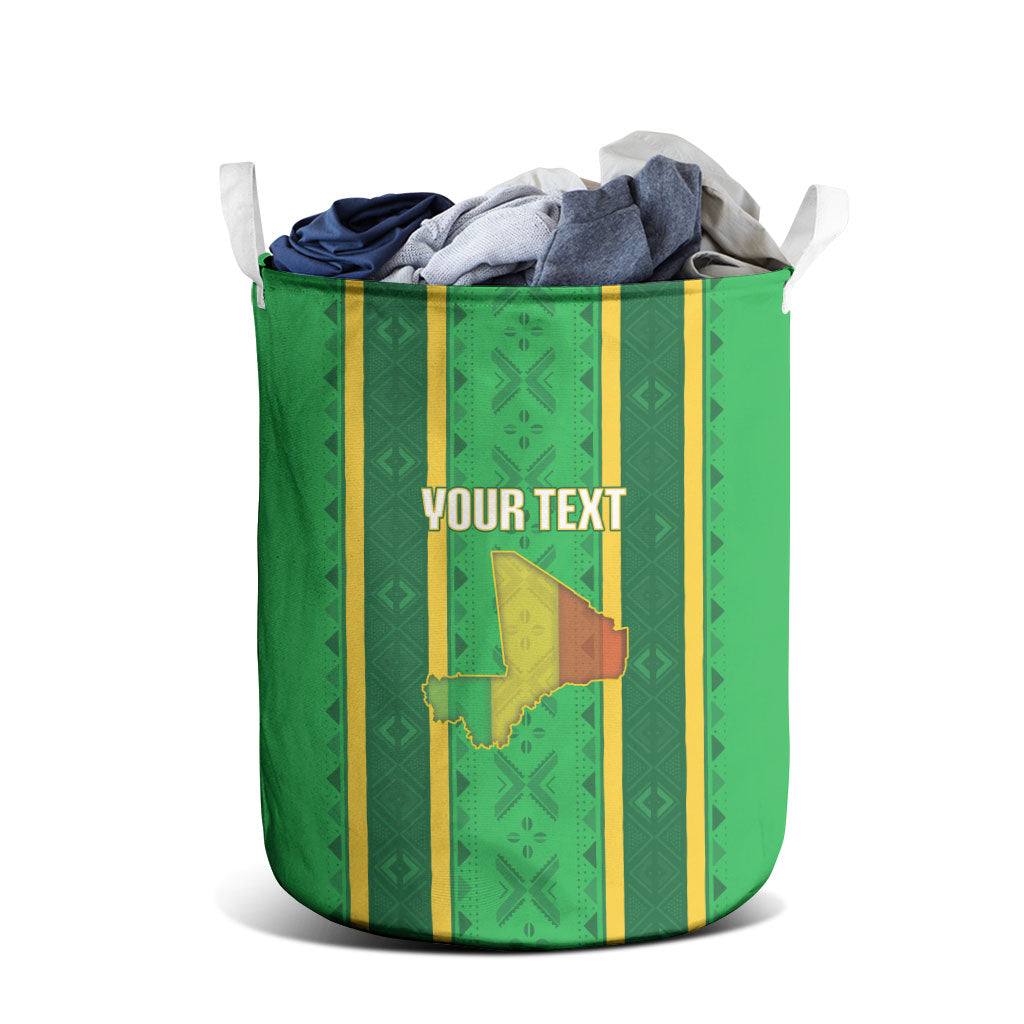 Mali Basketball Custom Laundry Basket Mud Cloth Bogolan Pattern
