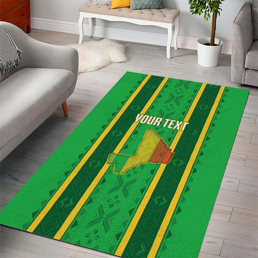 Mali Basketball Custom Area Rug Mud Cloth Bogolan Pattern