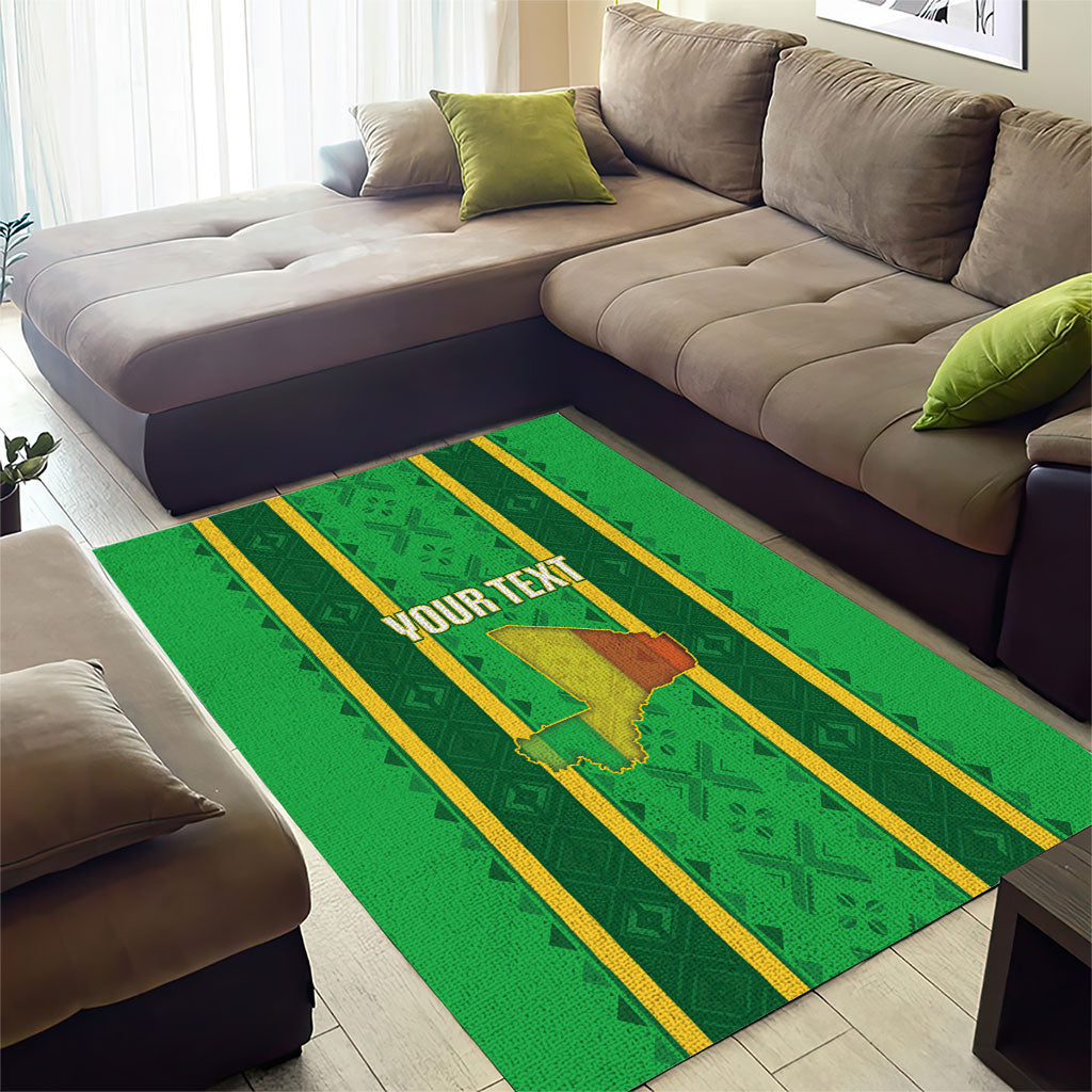 Mali Basketball Custom Area Rug Mud Cloth Bogolan Pattern