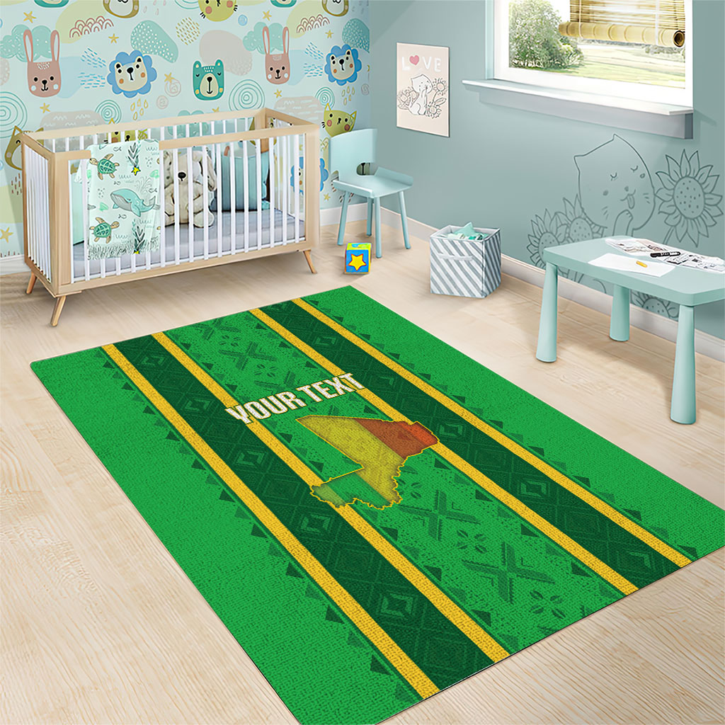 Mali Basketball Custom Area Rug Mud Cloth Bogolan Pattern