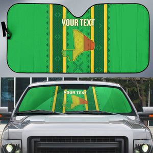 Mali Basketball Custom Auto Sun Shade Mud Cloth Bogolan Pattern