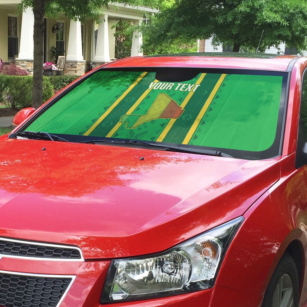 Mali Basketball Custom Auto Sun Shade Mud Cloth Bogolan Pattern