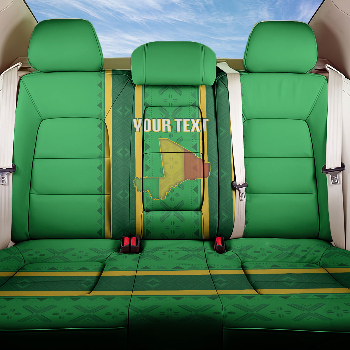 Mali Basketball Custom Back Car Seat Cover Mud Cloth Bogolan Pattern