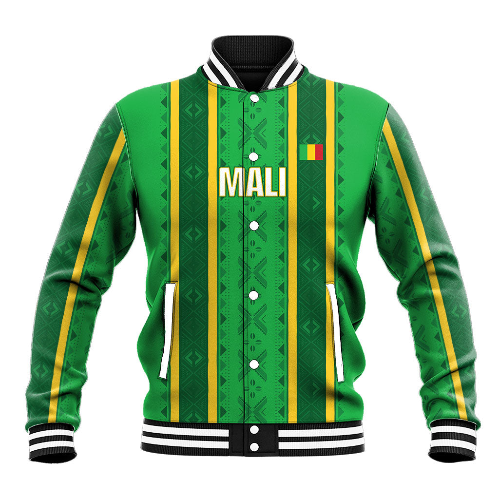 Mali Basketball Custom Baseball Jacket Mud Cloth Bogolan Pattern