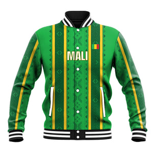 Mali Basketball Custom Baseball Jacket Mud Cloth Bogolan Pattern