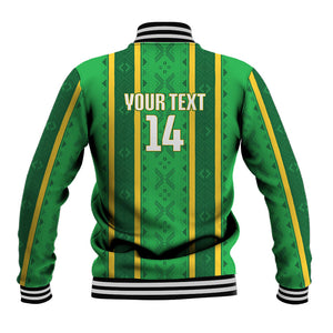 Mali Basketball Custom Baseball Jacket Mud Cloth Bogolan Pattern