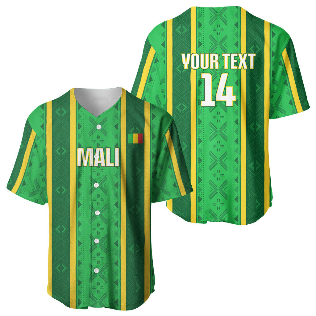 Mali Basketball Custom Baseball Jersey Mud Cloth Bogolan Pattern