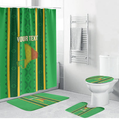 Mali Basketball Custom Bathroom Set Mud Cloth Bogolan Pattern