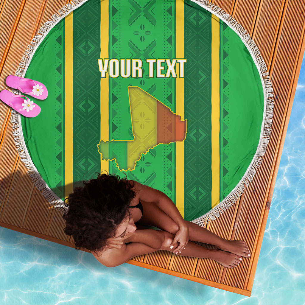 Mali Basketball Custom Beach Blanket Mud Cloth Bogolan Pattern