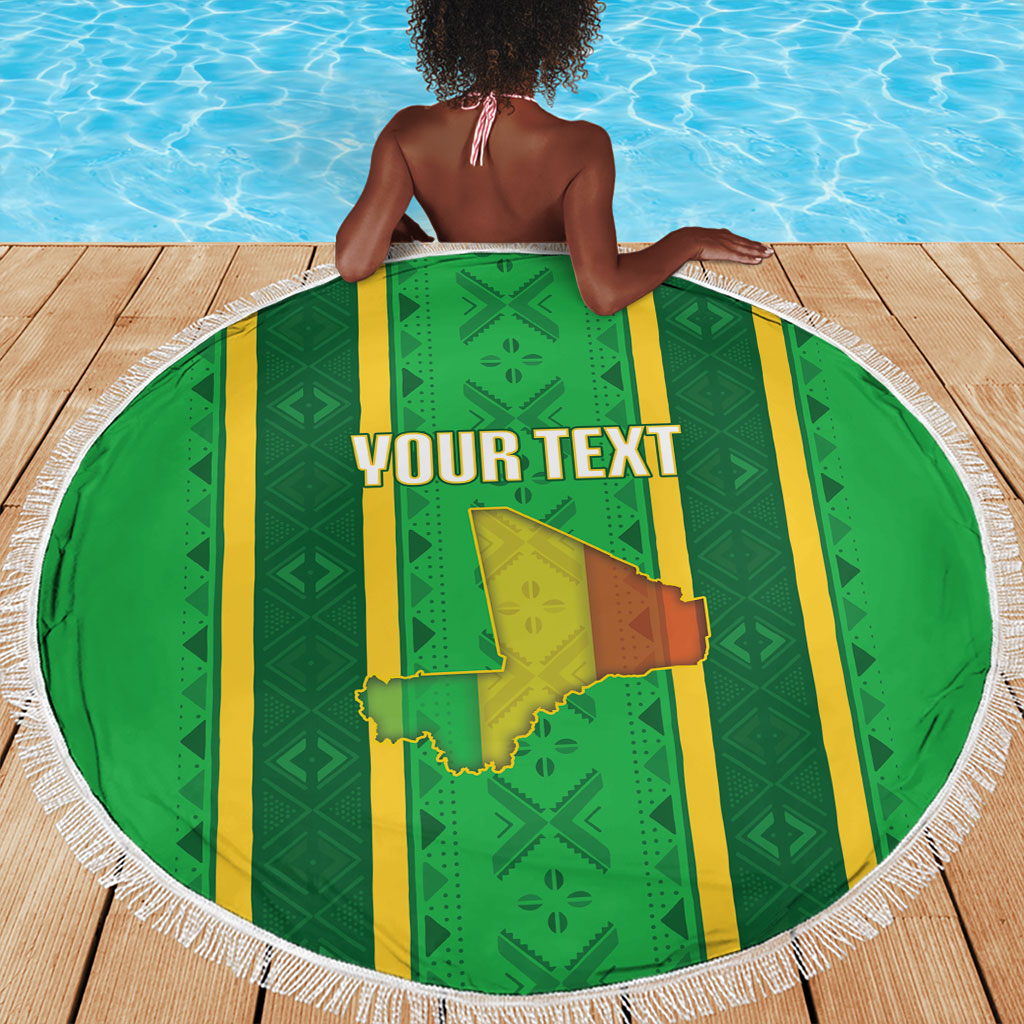 Mali Basketball Custom Beach Blanket Mud Cloth Bogolan Pattern