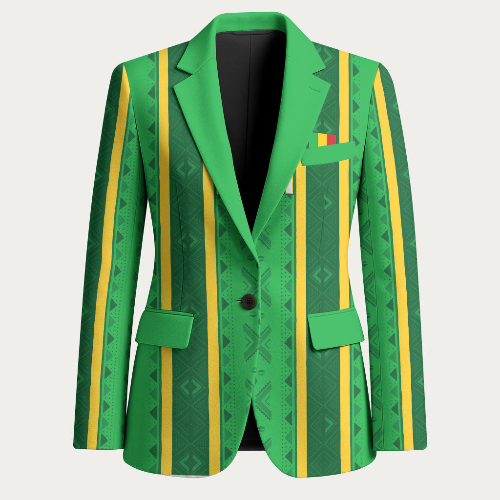 Mali Basketball Custom Blazer Mud Cloth Bogolan Pattern