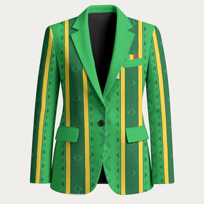 Mali Basketball Custom Blazer Mud Cloth Bogolan Pattern
