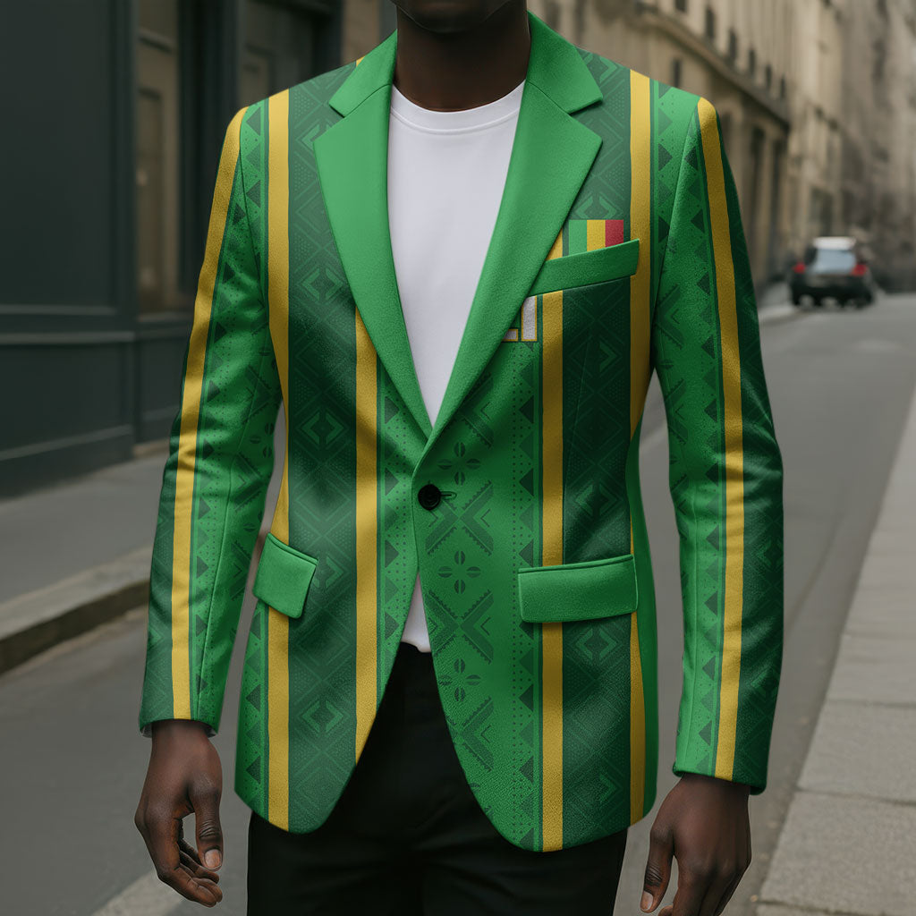 Mali Basketball Custom Blazer Mud Cloth Bogolan Pattern