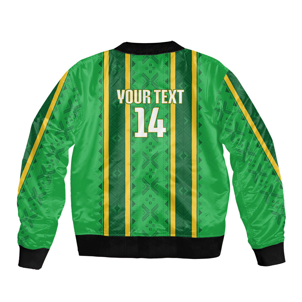 Mali Basketball Custom Bomber Jacket Mud Cloth Bogolan Pattern