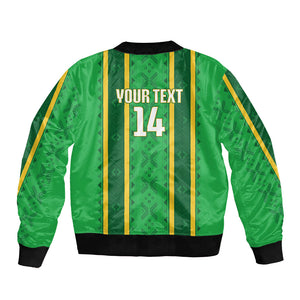 Mali Basketball Custom Bomber Jacket Mud Cloth Bogolan Pattern
