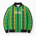 Mali Basketball Custom Bomber Puffer Jacket Mud Cloth Bogolan Pattern