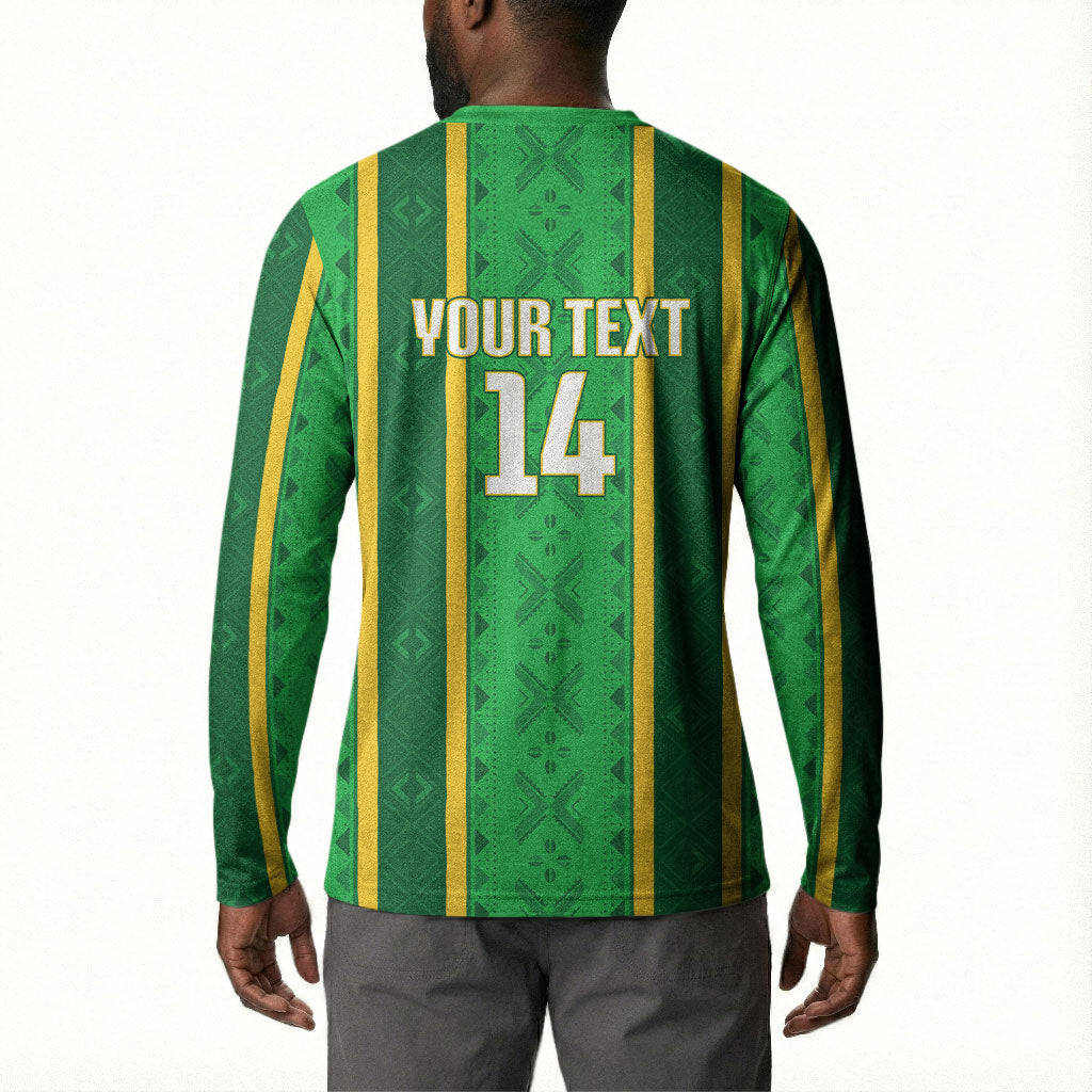 Mali Basketball Custom Button Sweatshirt Mud Cloth Bogolan Pattern